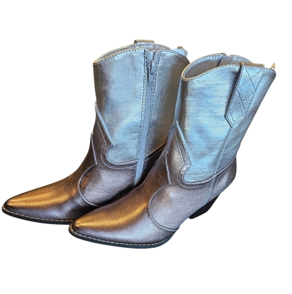 Coconuts by Matisse Bambi Silver Ombre Western Booties Womens NEW - Picture 5 of 8